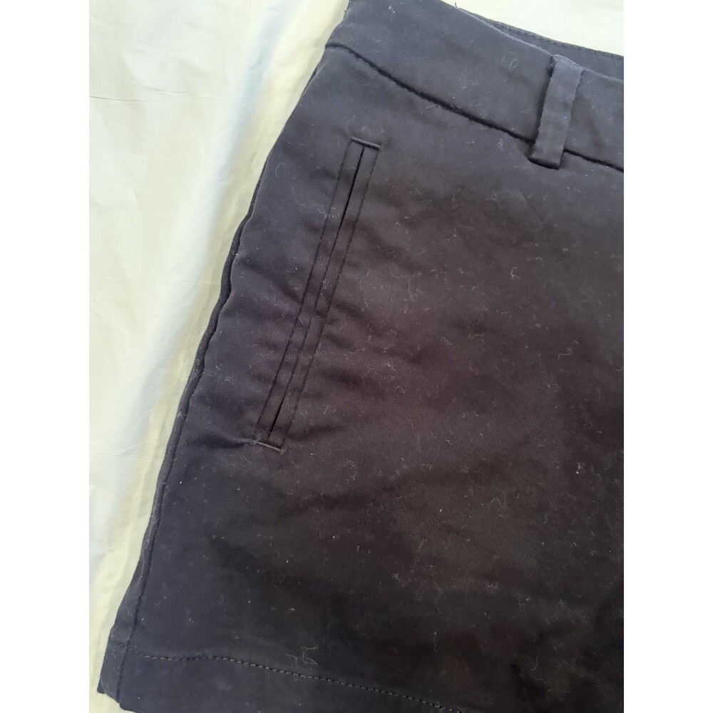 a.n.a Twill Shorts Women's Size 8 Black Flat Front Stretch 3.5" Inseam - Picture 3 of 7